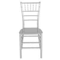 Flash Furniture HERCULES Series Silver Resin Stacking Chiavari Chair-Set of 2 Chiavari Chairs