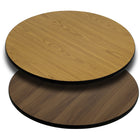 Flash Furniture 42" Round Table Top with Natural or Walnut Reversible Laminate Top-Restaurant Dining Table Top