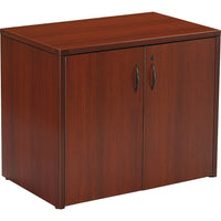 Office Star Napa Collection 2-Door Storage Cabinet, Mahogany-Features 1” top and end panels