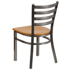 Flash Furniture – Chaise de restaurant à traverses horizontales, métal pâle, siège en bois naturel (XUDG694CLADNATW)-Capacité de poids de 500 lb