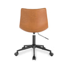Plata Import - Patrik Chaise de bureau en cuir rembourré - Bronze-Capacité de poids : 225 lb