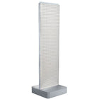 Azar Displays 4-Sided Pegboard Floor Display, Studio Base, White (700770-WHT)-Pegboard display fixture