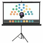 Quartet Wide Format Projection Screens - Tripod Base - 52" x 92"-Hi-res projection screen optimizes both still and video images