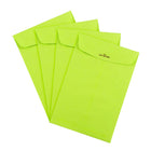 JAM Paper 6 x 9 Open End Catalog Envelopes with Clasp Closure, Brite Hue Ultra Lime Green, 100 Pack (V0128133)-Opening: open end