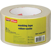Staples Masking Tape - 36mm x 55m - 2 Pack-Sticks to most surfaces and removes without trace