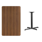 Flash Furniture – Table en stratifié noyer de 30 x 48 po avec base circulaire de 24 po (XUWA3048TR24)-Table d'hospitalité