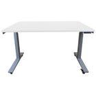 Uncaged Ergonomics 60" RISE-UP Electric Height Adjustable Desk - White MDF/Grey-Tabletop is high quality white MDF coupled with a grey steel frame