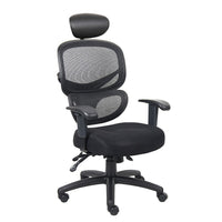 Nicer Furniture Multi-Function Ergonomic Mesh Chair with Headrest-Modern ergonomic mesh back design for superior breathability and back support