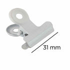 JAM Paper Metal Bulldog Clips - Medium - 31mm - White - 15 Pack-Size: 31mm