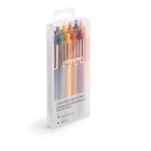 Poppin Retractable Gel Luxe Pens - Black Ink - Assorted Colours - 12 Pack-0.7mm tip