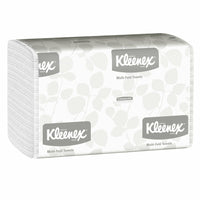 Kleenex Multifold Paper Towels - 9.2" x 9.4" sheets - 1-Ply - White - 16 Pack-150 Sheets/Pack