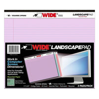Roaring Springs Landscape Legal Pads Orchid Blue and Pink 11" x 8.5", 6 Pack (ROA74535)-40 sheets per pad total of 2 pads