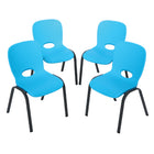 Lifetime Kids Stacking Chairs Bundle - Glacier Blue - 2 Pack-Steel frame with all-weather finish