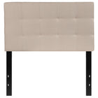 Flash Furniture Bedford Tufted Upholstered Twin Size Headboard - Beige Fabric-Contemporary Style
