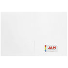 JAM Paper Premium Paper Cardstock Two Pocket Presentation Folders, White, 12 Pack (6194703g)-12 per pack