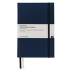 Gry Mattr - Cahier de notes A5 à couverture rigide, papier de pierre ligné, 160 pages, bleu marine-Deux signets à ruban
