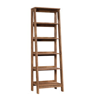 Sauder Trestle Bookcase - 71.14" H - Vintage Oak (424121)-Vintage Oak - Engineered Wood