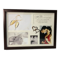 Elegance 25th Anniversary Collage Photo Frame-Collage Photo frame for 25th Anniversary. Special memory and collection. 1 - 7x5", 1 - 6x4", 1 - 4x6" and 1 - 2x3"