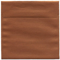 JAM Paper 6.5 x 6.5 Square Envelopes, Stardream Metallic Copper, 50 Pack (V018310I)-Copper stardream metallic envelope