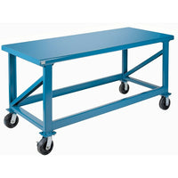 Kleton Extra Heavy-Duty Workbenches - All-Welded Benches, Steel Surface (FH465)-All-welded construction features a wood-filled 3/16" steel top with 11 gauge steel legs and stringers
