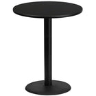 Flash Furniture – Table bistro ronde en stratifié noir de 36 po avec base circulaire de 24 po (XURD36BKTR24B)-Table d'hospitalité à hauteur de bar