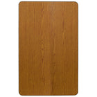 Flash Furniture Mobile 30"W x 72"L Rectangular Oak Thermal Laminate Activity Table - Height Adjustable Short Legs-Recommended Grade Level: Preschool - 2nd Grade