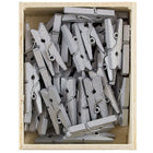 JAM Paper Wood Clothing Pin Clips, Small 7/8, Silver, 5 Packs of 50, 250 Total (230726887g)-250 per pack