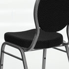 Flash Furniture HERCULES Series Teardrop Back Stacking Banquet Chair in Black Patterned Fabric - Silver Vein Frame-Seamless Back Panel