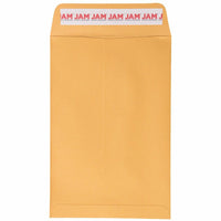 JAM Paper 6" x 9" Open End Catalog Recycled Envelopes with Peel and Seal Closure - Brown Kraft Manila - 50 Pack-Colour: Brown Kraft Manila