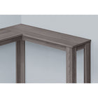 Monarch Specialties 3658 Corner Console Accent Table - Grey-Assembly required: Illustrated instructions and all hardware are provided for convenience (additional tools may be needed)