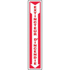 Accuform Signs "Extincteur D'Incendie" Sign, 4" x 18", Vinyl, French With Pictogram-Display Type Adhesive