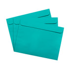 JAM Paper 9 x 12 Booklet Envelopes, Brite Hue Sea Blue Recycled, 100 Pack (5156773g)-Opening: booklet