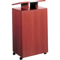 Global Adaptabilities Lectern, Avant Cherry-Angled stand and storage shelf