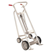Wesco Aluminum Frame Drum Truck with Hand Brake (240124)-Drum Capacity: 55 US gal. (45 Imperial Gal.)