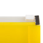 JAM Paper Enveloppe de plastique de style livret à fermeture à glissière, no 10 (5 x 10 po), jaune, 12/paquet-Taille : 5 x 10 po