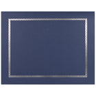St. James Document/Certificate Holders - Silver Foil Border - Linen Finish - Navy Blue - 5 Pack - 83847-Add ceremony, elegance and sincerity to the act of giving recognition