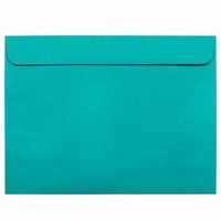 JAM Paper 9" x 12" Booklet Catalog Coloured Envelopes - Sea Blue Recycled - 100 Pack -Colour: Brite Hue Sea Blue Recycled