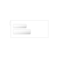 Deluxe Double Window Form Compatible Envelopes, 9" x 4-1/8", 500 Pack (W771-500)-Double window, confidential self seal
