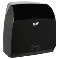 Scott Slimroll Manual Towel Dispensers - for Orange Core Scott Slimroll Towels - 12.65" x 13.02" x 7.18" - Black-Includes 1 Scott Slimroll Manual Towel Dispensers