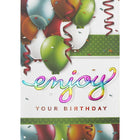 Rosedale Greeting Card, Enjoy Yor Birthday, Balloons-Printed on premium coated card stock