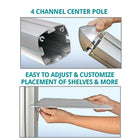 Azar Displays 4-Channel Freestanding (300260-SLV)-4-Channel Freestanding