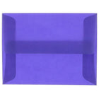 JAM Paper A2 Invitation Envelopes, 4.38 x 5.75, Purple Translucent Vellum, 250 Pack (PACV607H)-Primary blue translucent envelope