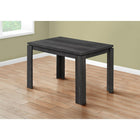 Monarch Specialties 1166 Dining Table - 32"X 48"/Black Reclaimed Wood-Look-Dimensions: 47"L x 32"W x 31"H, Rectangle