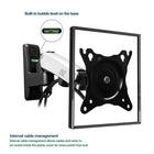 North Bayou 17"-27" Gas-Strut Monitor Wall Mount - F120-S, Silver-Weight Capacity: 5.5 - 15.4 lbs