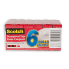 Scotch Transparent Tape, Boxed, 19mm x 32.9m, 6 Pack-Premium transparent tape with a glossy finish for general-purpose use