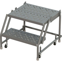 Tri-Arc Manufacturing Deep Top Step Rolling Ladder, Platform Height: 90", No. of Steps: 9, Step Width: 24" (KDSR109242-D2)-No. of Steps: 9