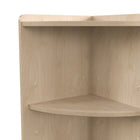 Flash Furniture Bright Beginnings Commercial Grade 2 Tier Wooden Classroom Corner Storage Unit with Rounded Front Edges -Natural-Greenguard Certified Wood for Healthier Air Quality