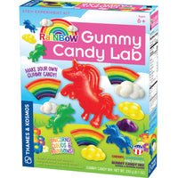 Thames and Kosmos Rainbow Gummy Candy Lab - 2L-Make your own delicious and fun unicorn, cloud, and rainbow-shaped gummies! Pour the Gelatin mixture into the included mold and concoct a spectrum of flavours and colours to personalize your creations.