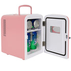 Koolatron - Retro Portable 6 Canettes Thermoélectrique Mini Réfrigérateur Refroidisseur - 4 L / 4,2 qts - Rose-Sa capacité de 4,2 pintes (4 litres) peut contenir jusqu'à six canettes ou quatre bouteilles de 500 ml glacées et prêtes à être dégustées
