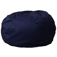 Flash Furniture – Fauteuil poire solide surdimensionné en coton brossé, bleu marine-Fauteuil poire surdimensionné